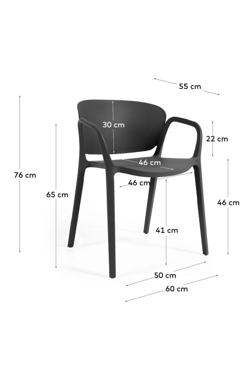 Molded Stackable Garden Armchair (4) | La Forma Ania | Woodfurniture.com