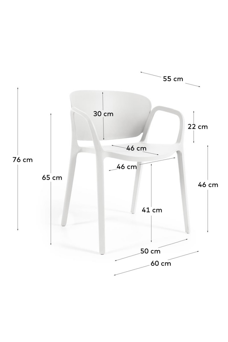 Molded Stackable Garden Armchair (4) | La Forma Ania | Woodfurniture.com