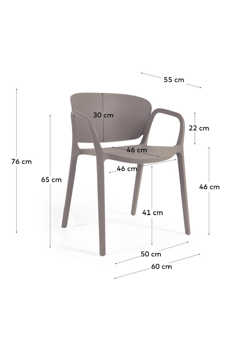 Molded Stackable Garden Armchair (4) | La Forma Ania | Woodfurniture.com