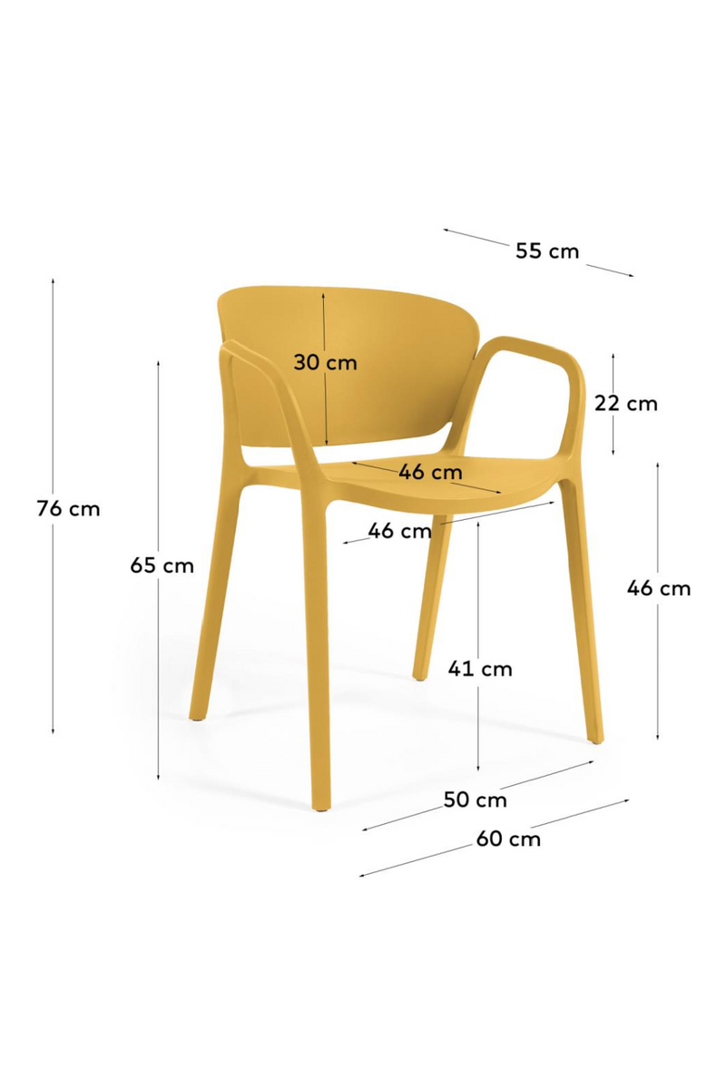 Molded Stackable Garden Armchair (4) | La Forma Ania | Woodfurniture.com