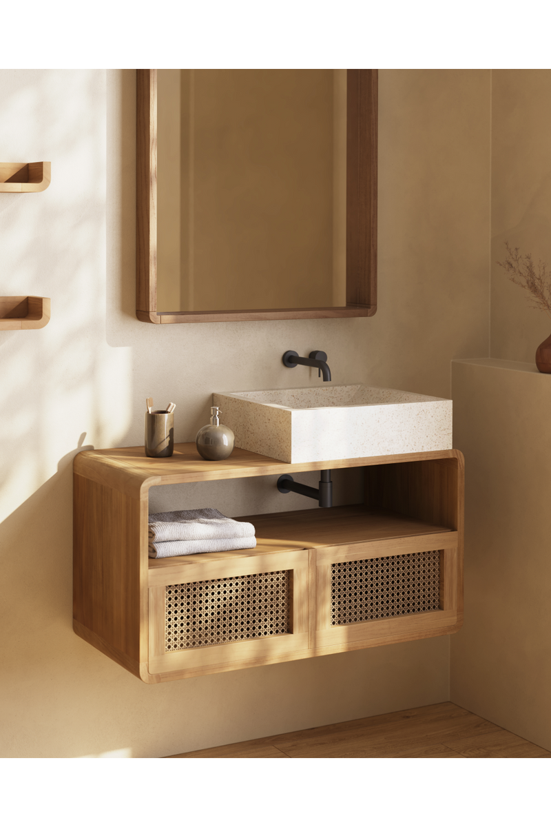Solid Teak Bathroom Cabinet | La Forma Sabiela | Woodfurniture.com