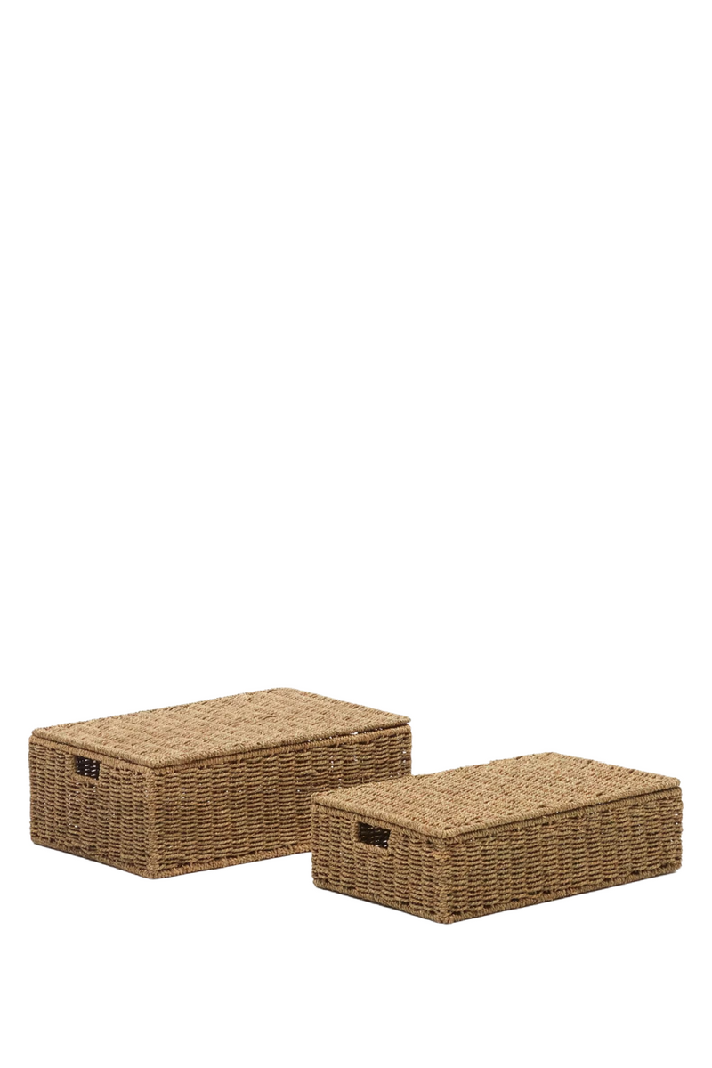 Natural Fibers Lidded Box Set (2) | La Forma Tossa | Woodfurniture.com