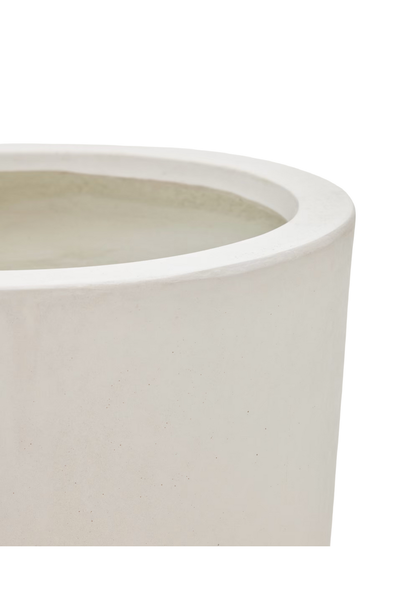 White Cement Minimalist Plant Pot | La Forma Aiguablava | Woodfurniture.com