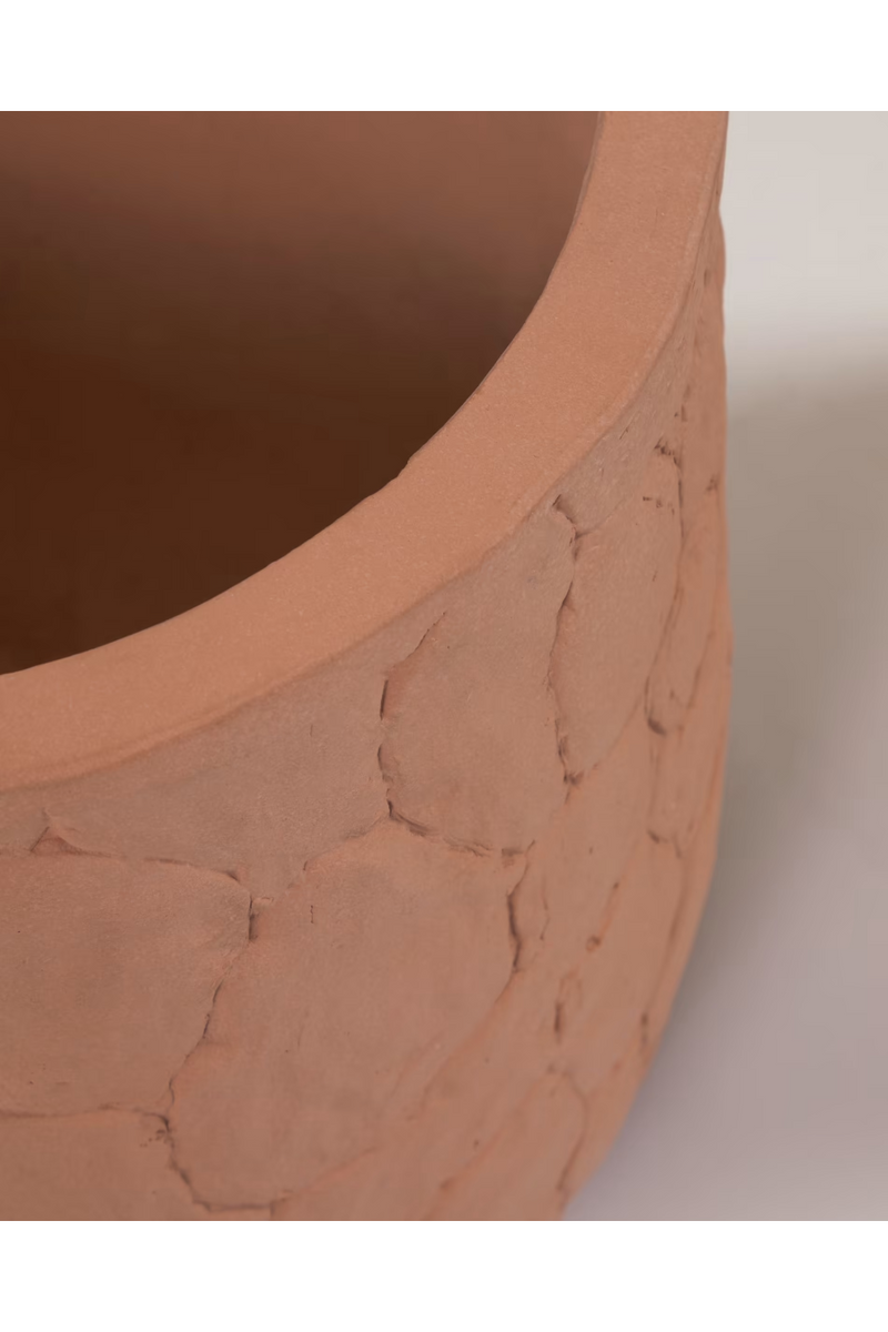 Terracotta Modern Outdoor Plant Pots (2) | La Forma Simi | Woodfurniture.com