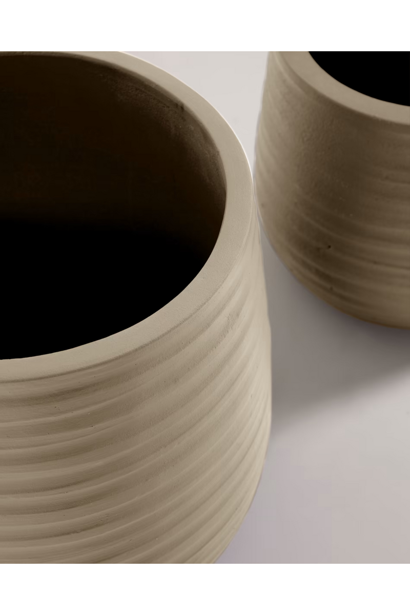 Gray Terracotta Out Plant Pots (2) | La Forma Sory | Woodfurniture.com