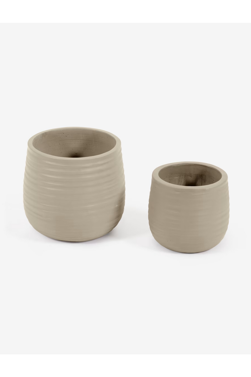 Gray Terracotta Out Plant Pots (2) | La Forma Sory | Woodfurniture.com