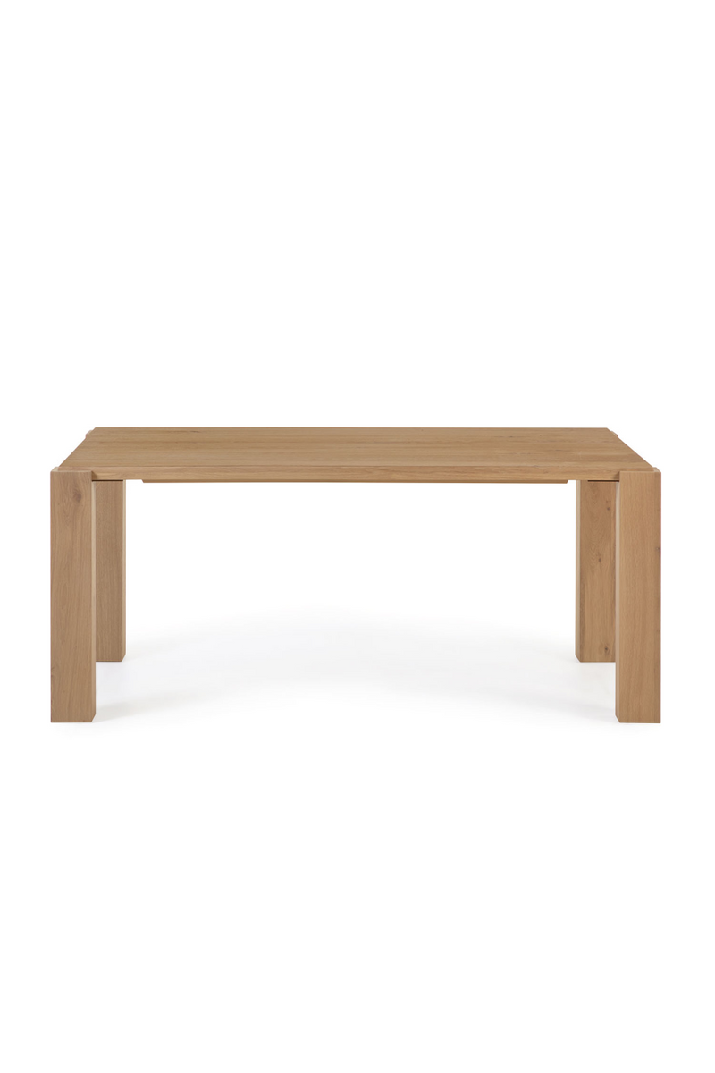 Natural Oak Wood Dining Table | La Forma Deyarina | Woodfurniture.com