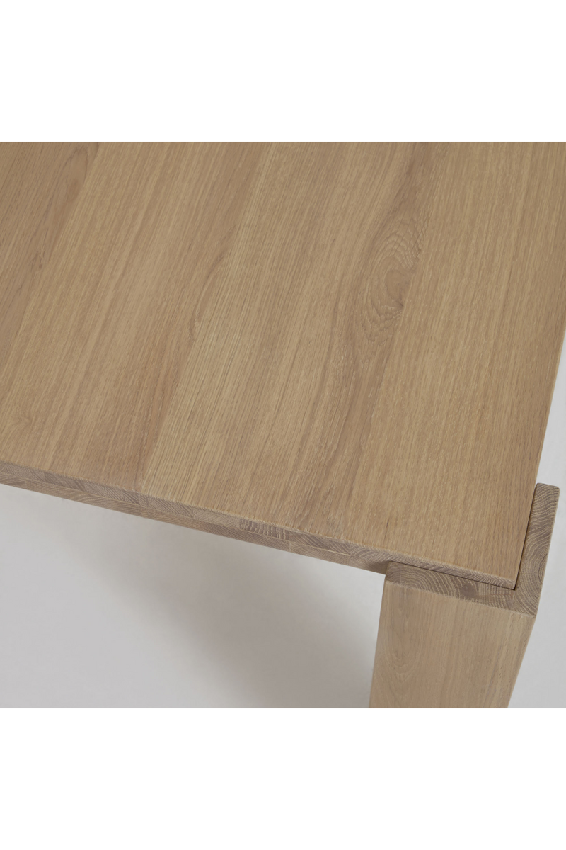 Natural Oak Wood Dining Table | La Forma Deyarina | Woodfurniture.com