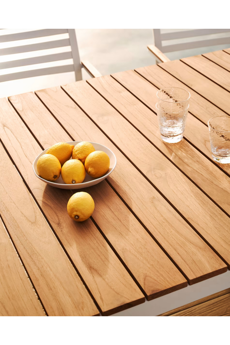 Slatted Teak Outdoor Table | La Forma Bona | Woodfurniture.com