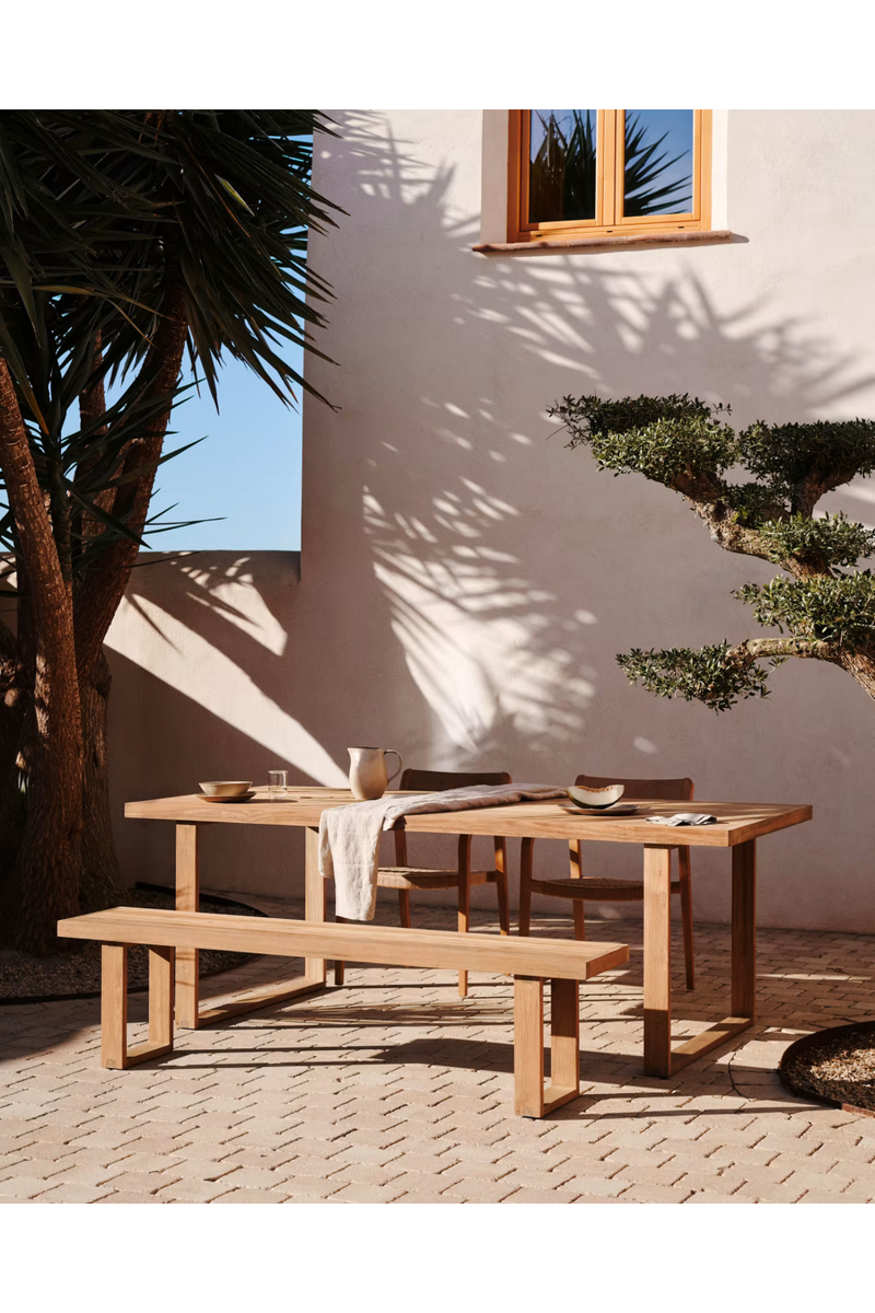 Solid Teak Outdoor Table | La Forma Canadell | Woodfurniture.com