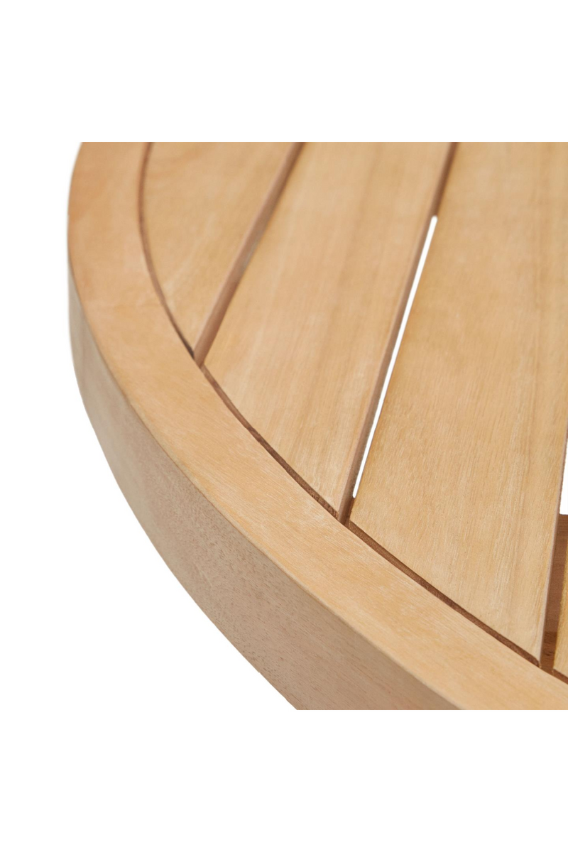 Round Eucalyptus Outdoor Table | La Forma Urgell | Woodfurniture.com