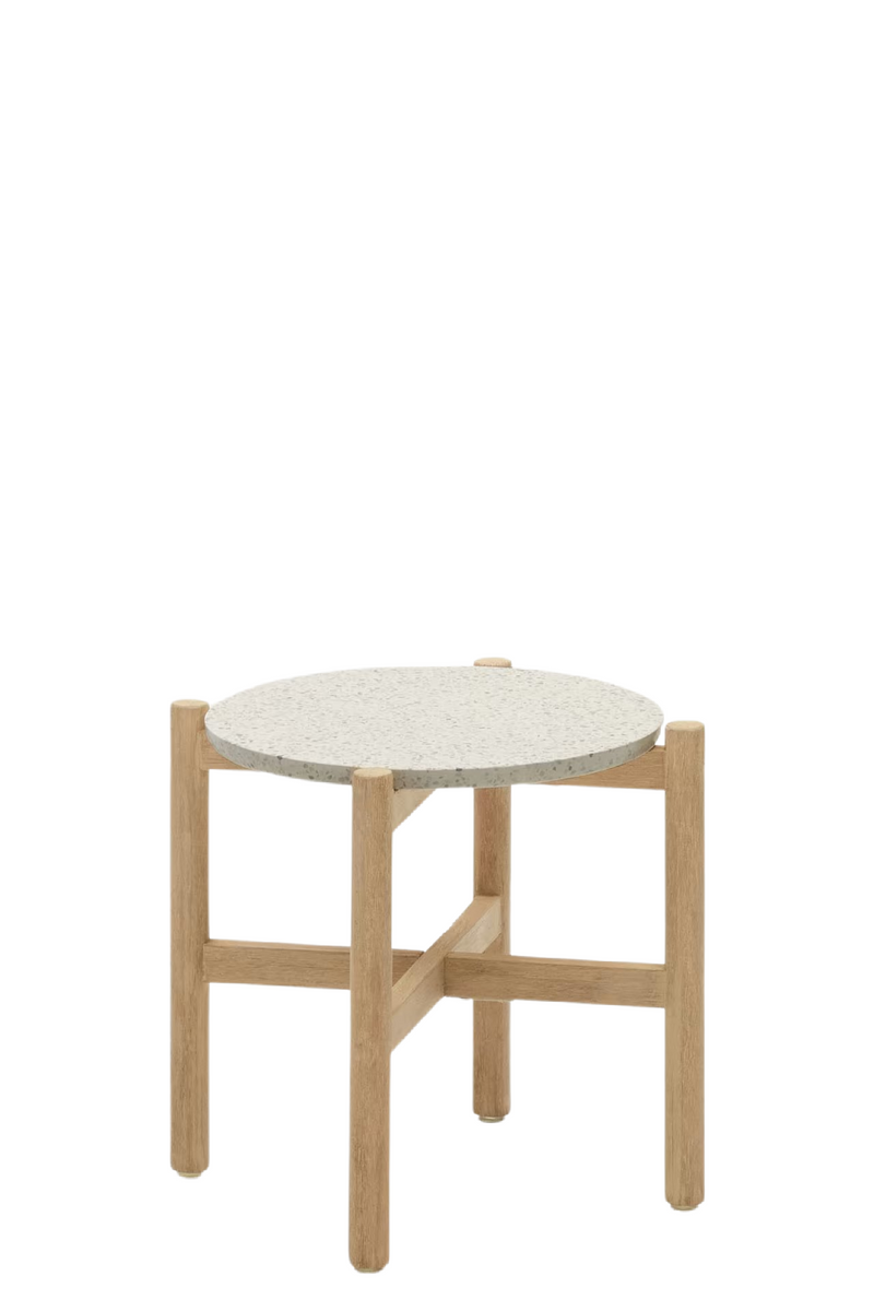 Round Cement Side Table | La Forma Pola | Woodfurniture.com