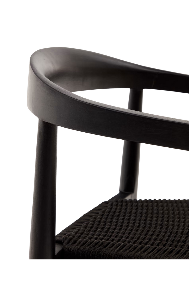 Black Teak Stackable Outdoor Chairs (4) | La Forma Ydalia | Woodfurniture.com