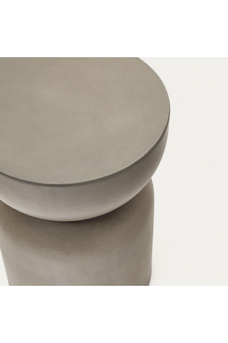 Hourglass Cement Outdoor Side Table | La Forma Garbet | Woodfurniture.com
