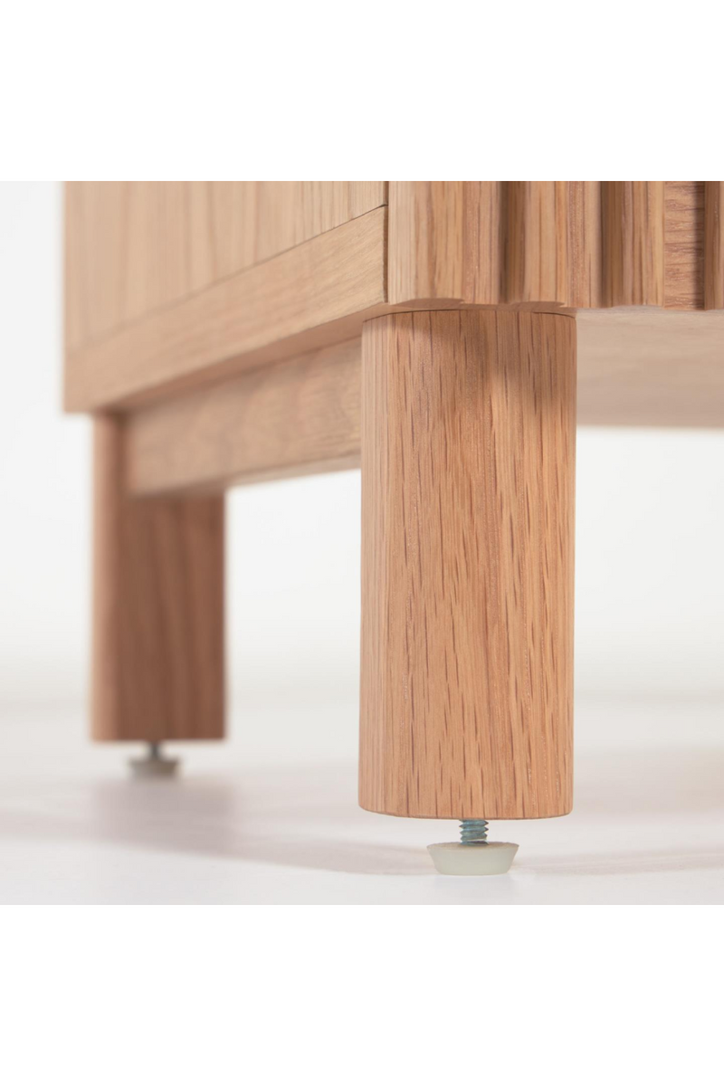 Solid Oak 2-Door TV Stand | La Forma Beyla | Woodfurniture.com
