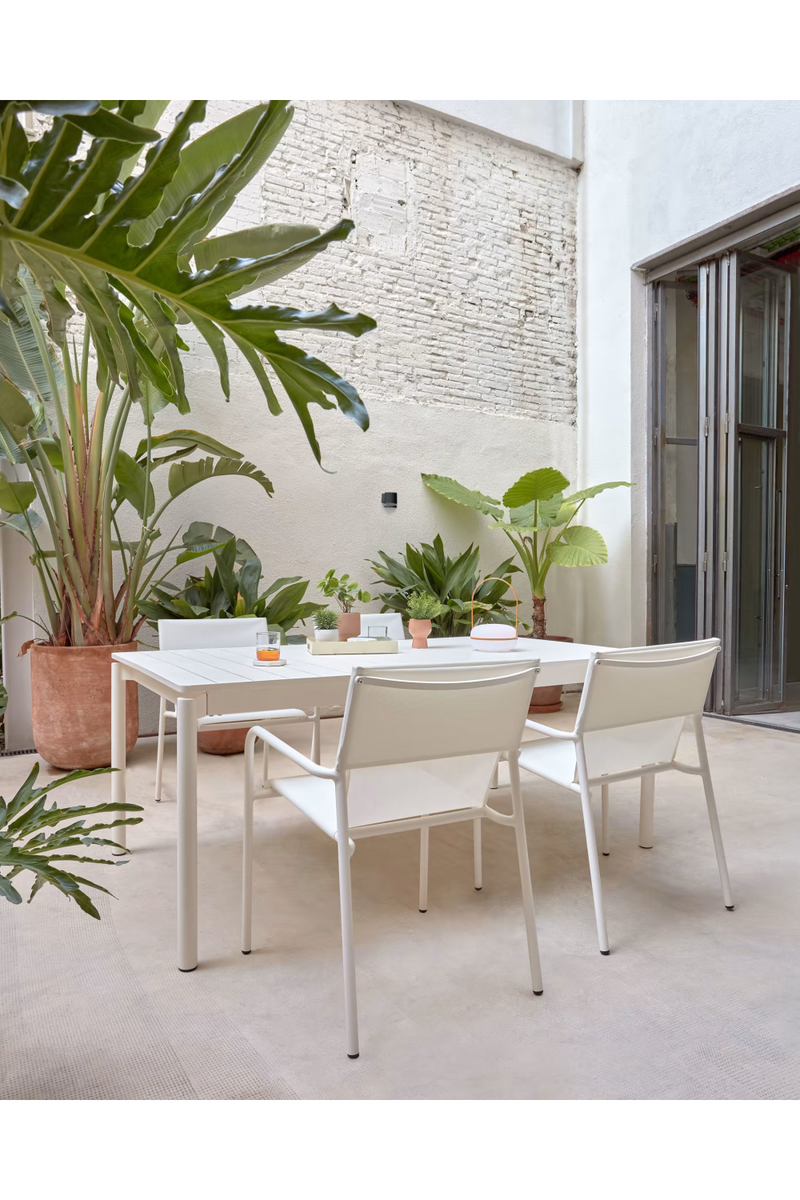 White Extendable Outdoor Table | La Forma Zaltana | Woodfurniture.com