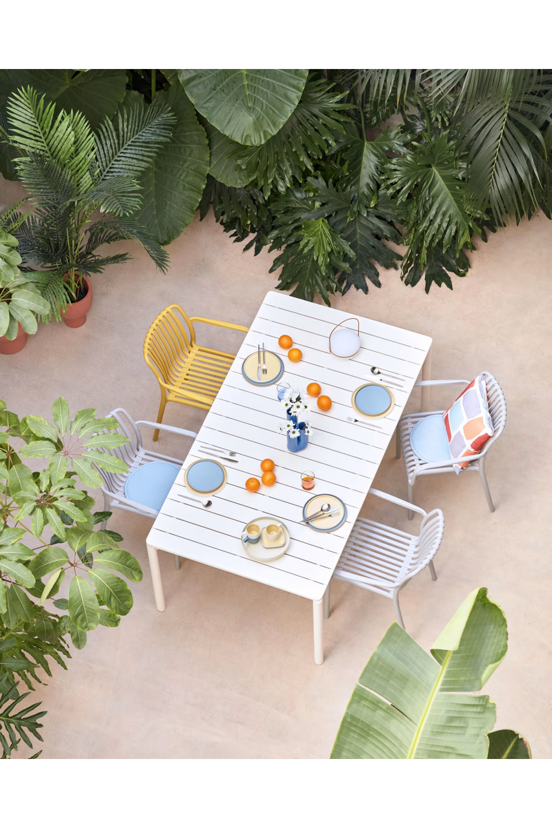 White Extendable Outdoor Table | La Forma Zaltana | Woodfurniture.com