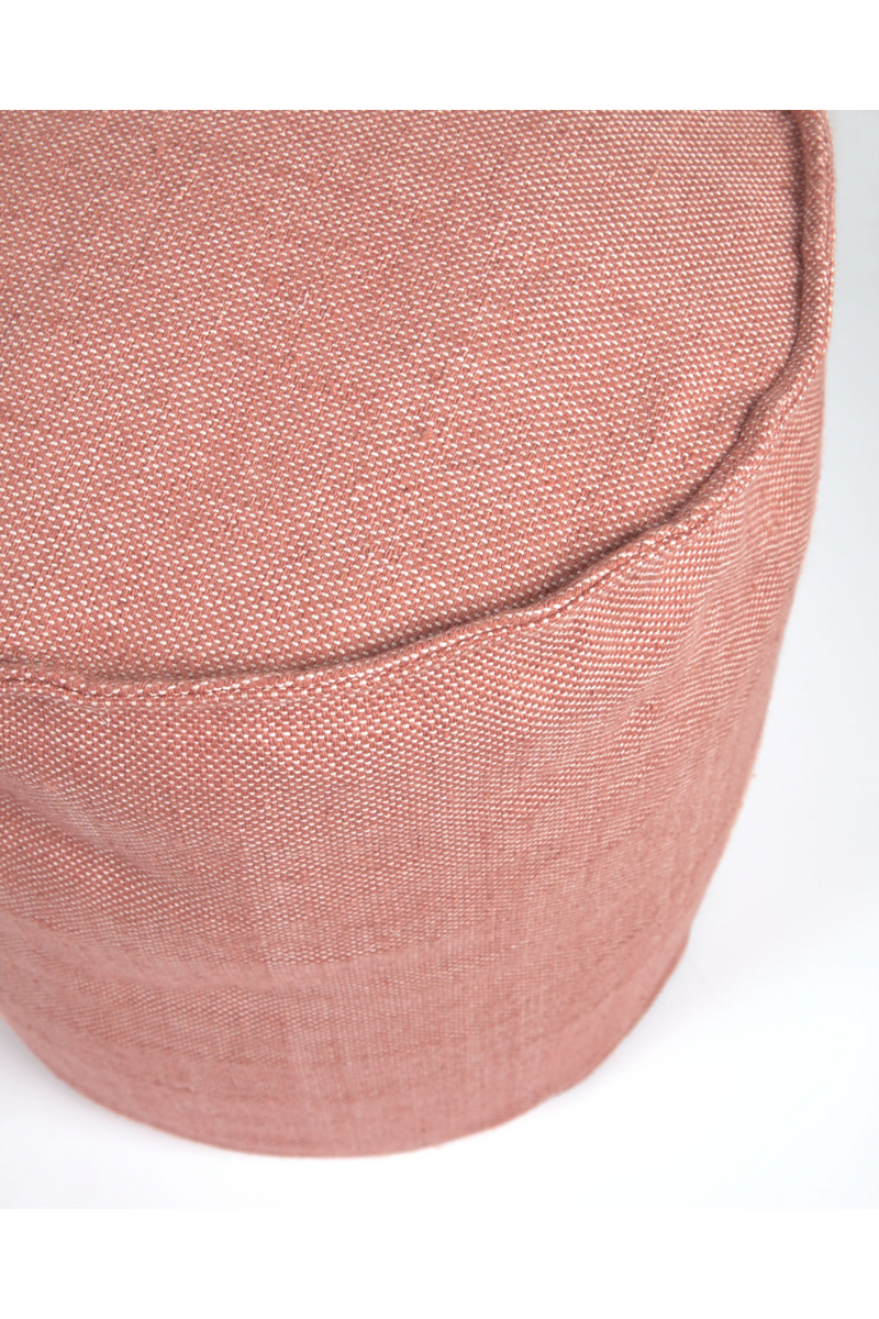 Cylindrical Terracotta Pouf | La Forma Isaura | Wood Furniture