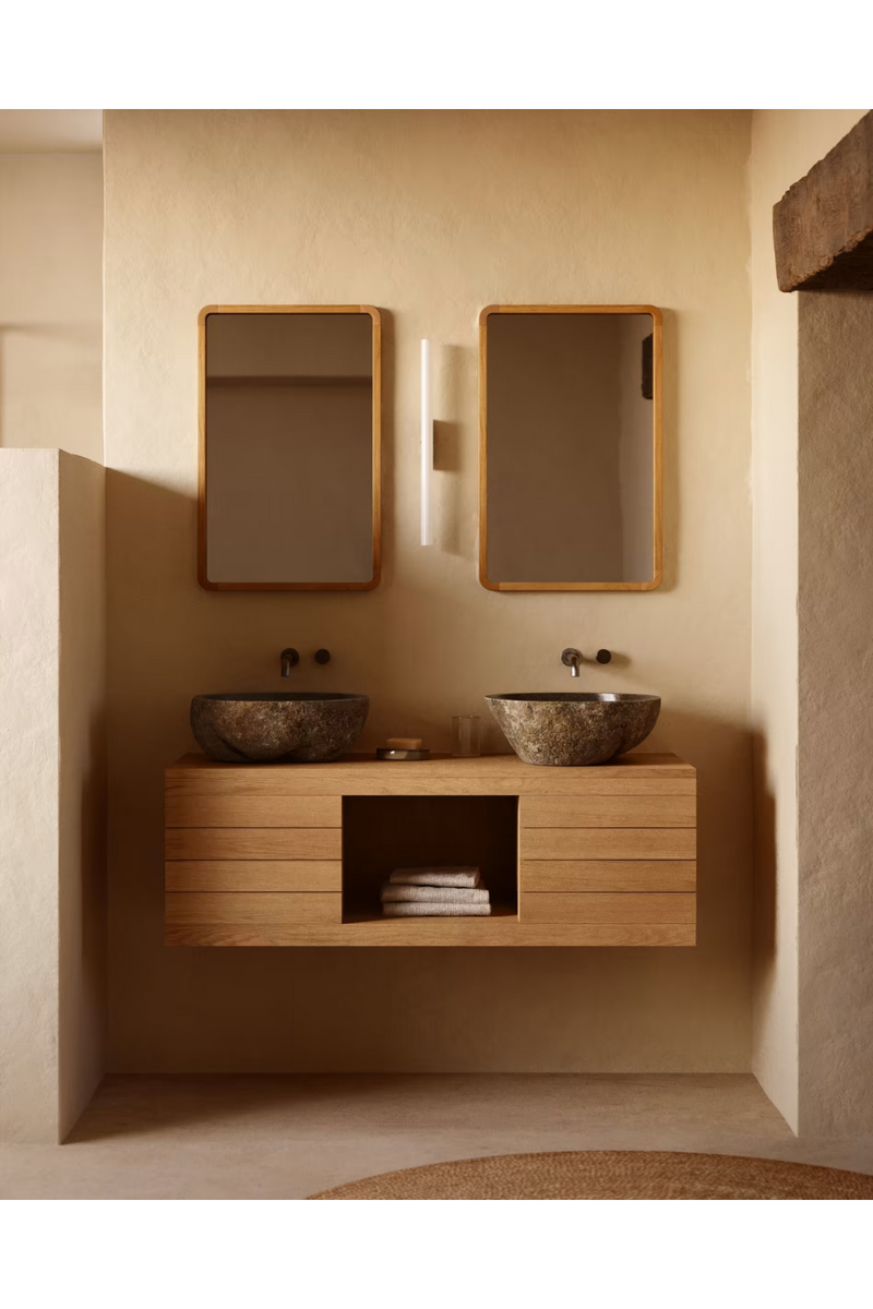 Teak Mounted Bathroom Cabinet | La Forma Yenit | Woodfurniture.com