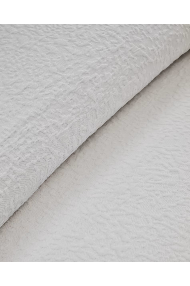 White Cotton Jacquard Quilt | La Forma Marimurtra | Woodfurniture.com