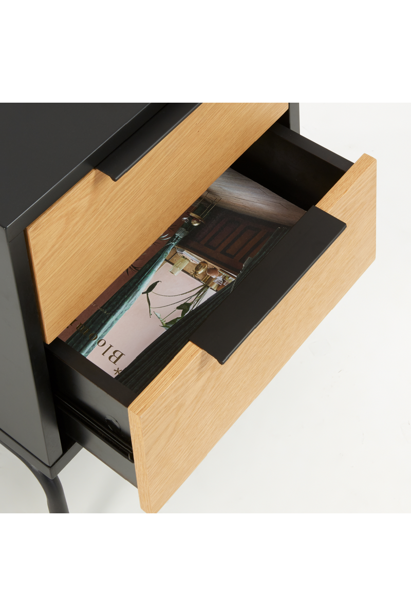 Black Laquer Bedside Table | La Forma | Woodfurniture.com