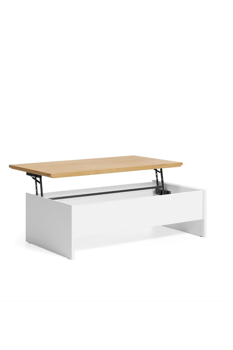 Oak Lift-Up Coffee Table | La Forma Abilen | Woodfurniture.com