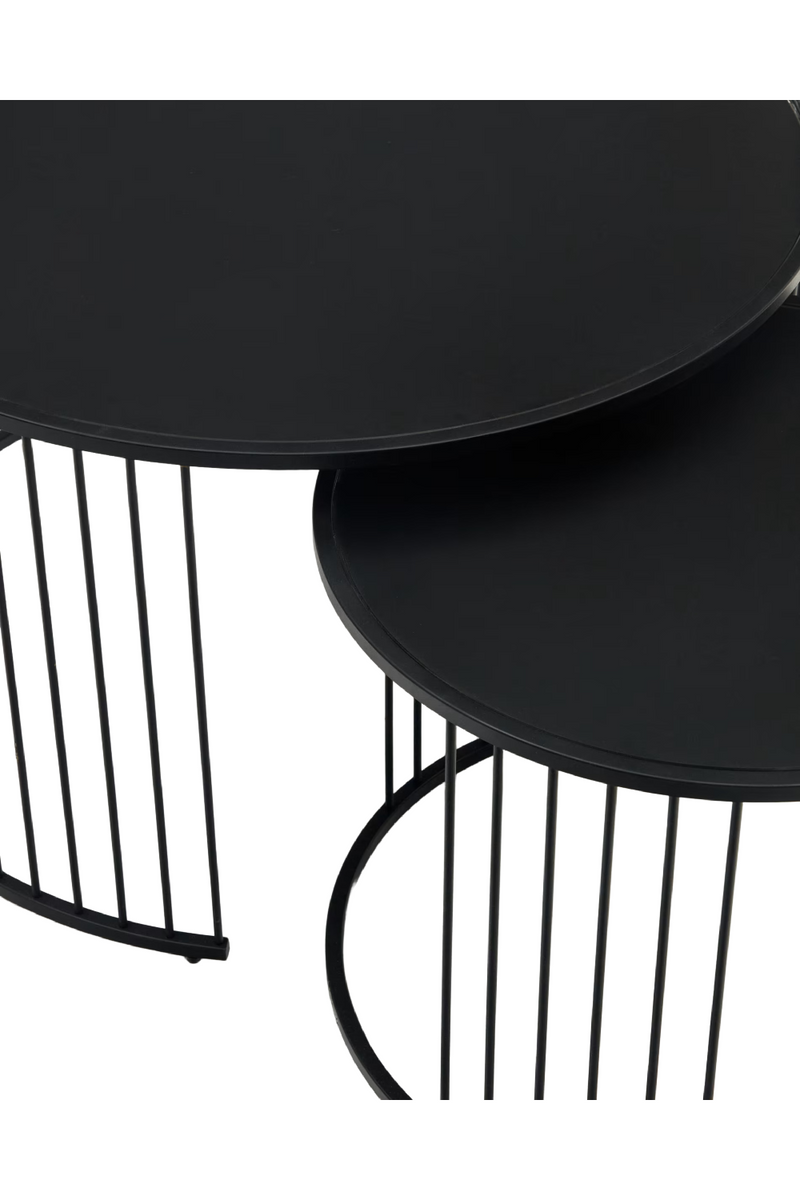 Modern Black Nested Coffee Tables (2) | La Forma Hadar | Woodfurniture.com
