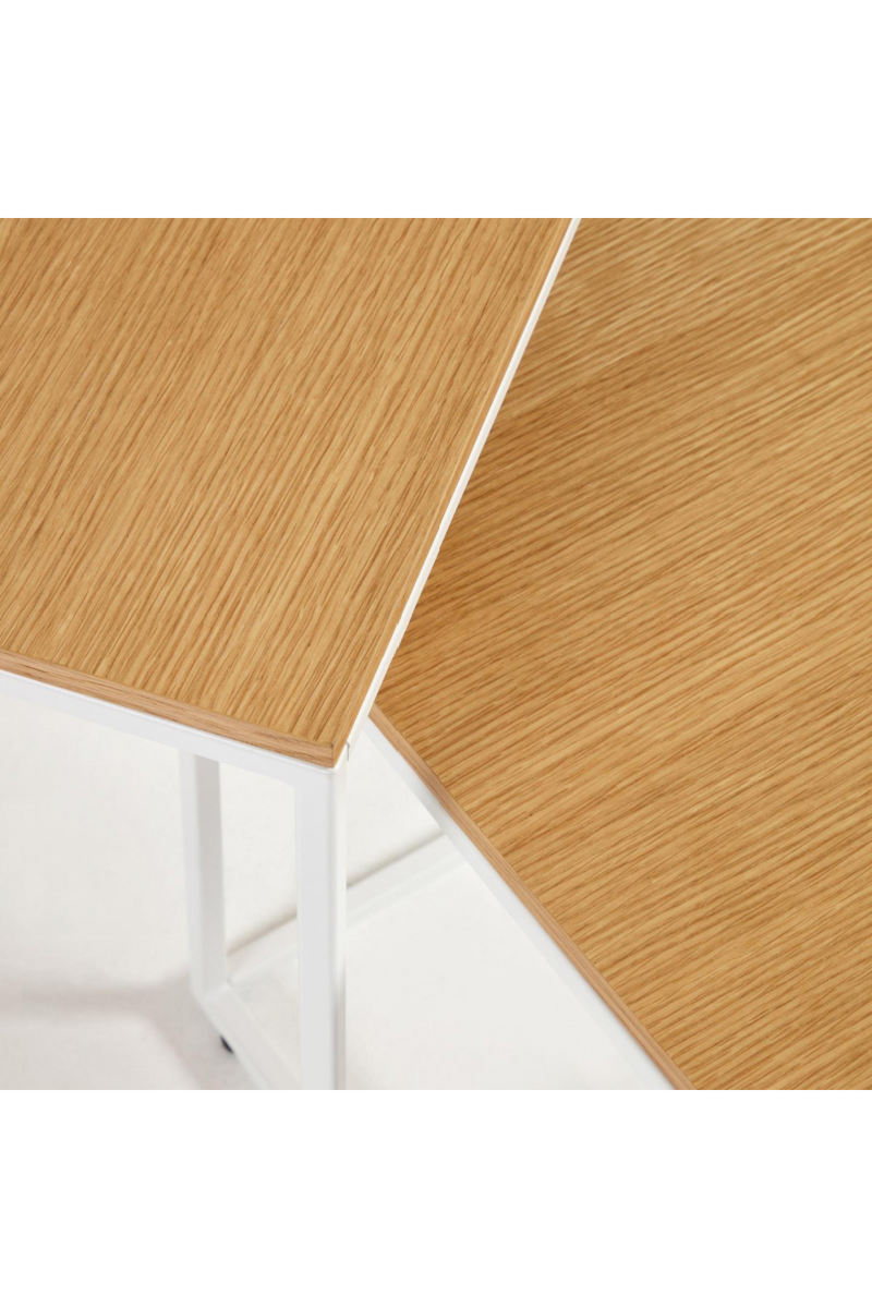 White Frame Nesting Side Tables (2) | La Forma Yoana | Woodfurniture.com