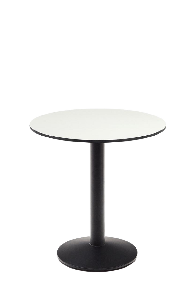 Round White Outdoor Table | La Forma Esilda | Woodfurniture.com 