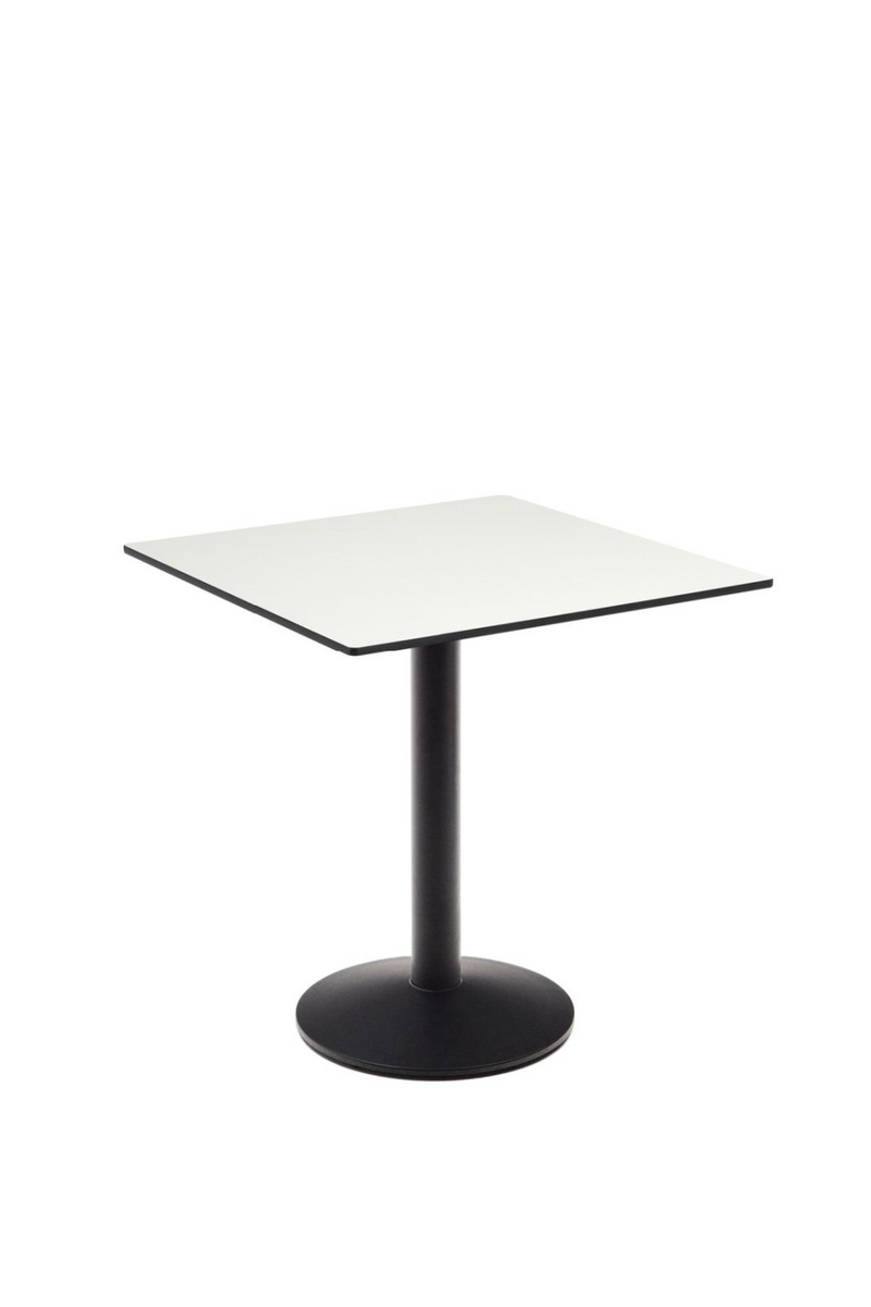 White Pedestal Outdoor Table | La Forma Esilda | Woodfurniture.com