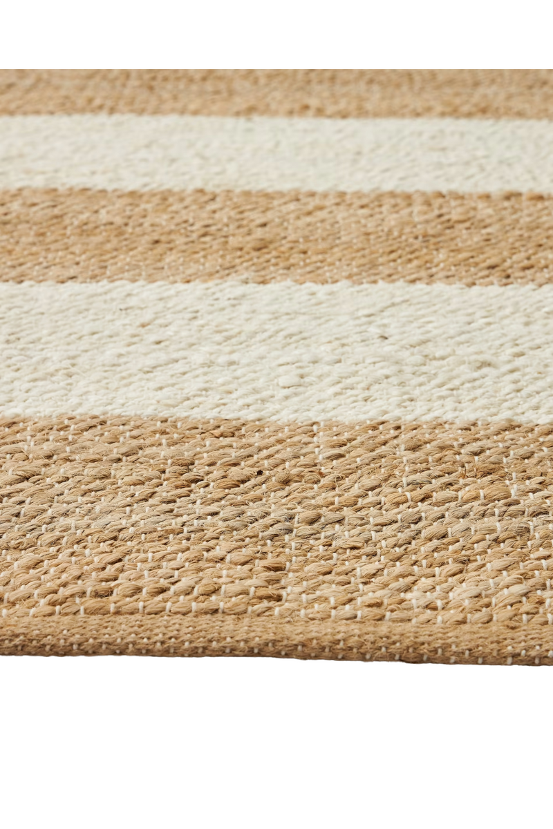 Jute and Cotton Stripes Rug | La Forma Rovira | Woodfurniture.com
