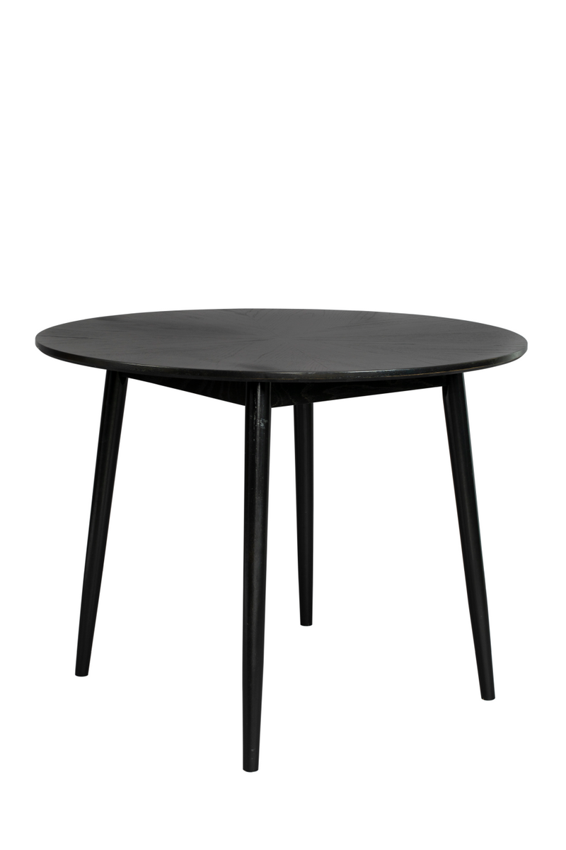 Round Black Wood Dining Table | DF Fabio | Woodfurniture.com