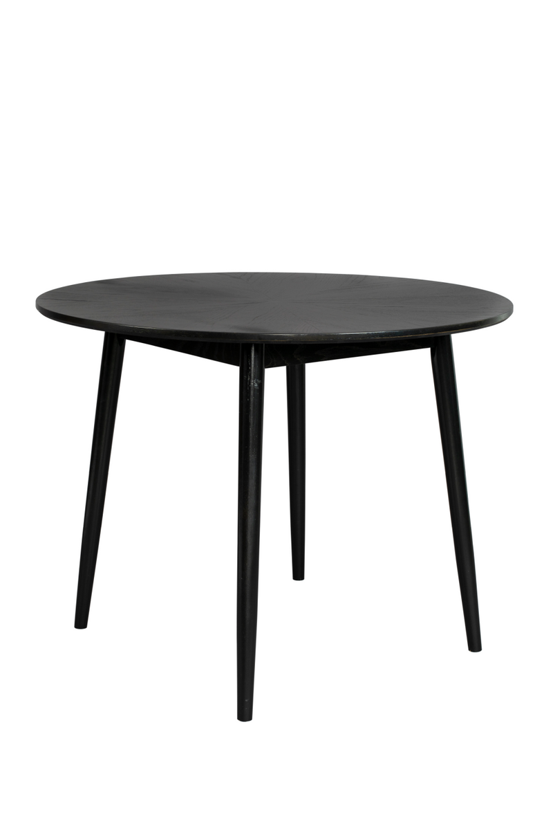 Round Black Wood Dining Table | DF Fabio | Woodfurniture.com
