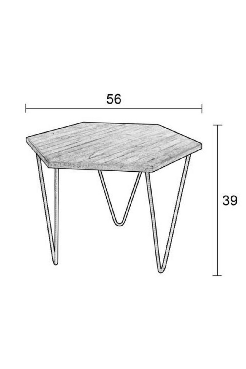 Hairpin Leg Side Table | DF Cor | WoodFurniture.com