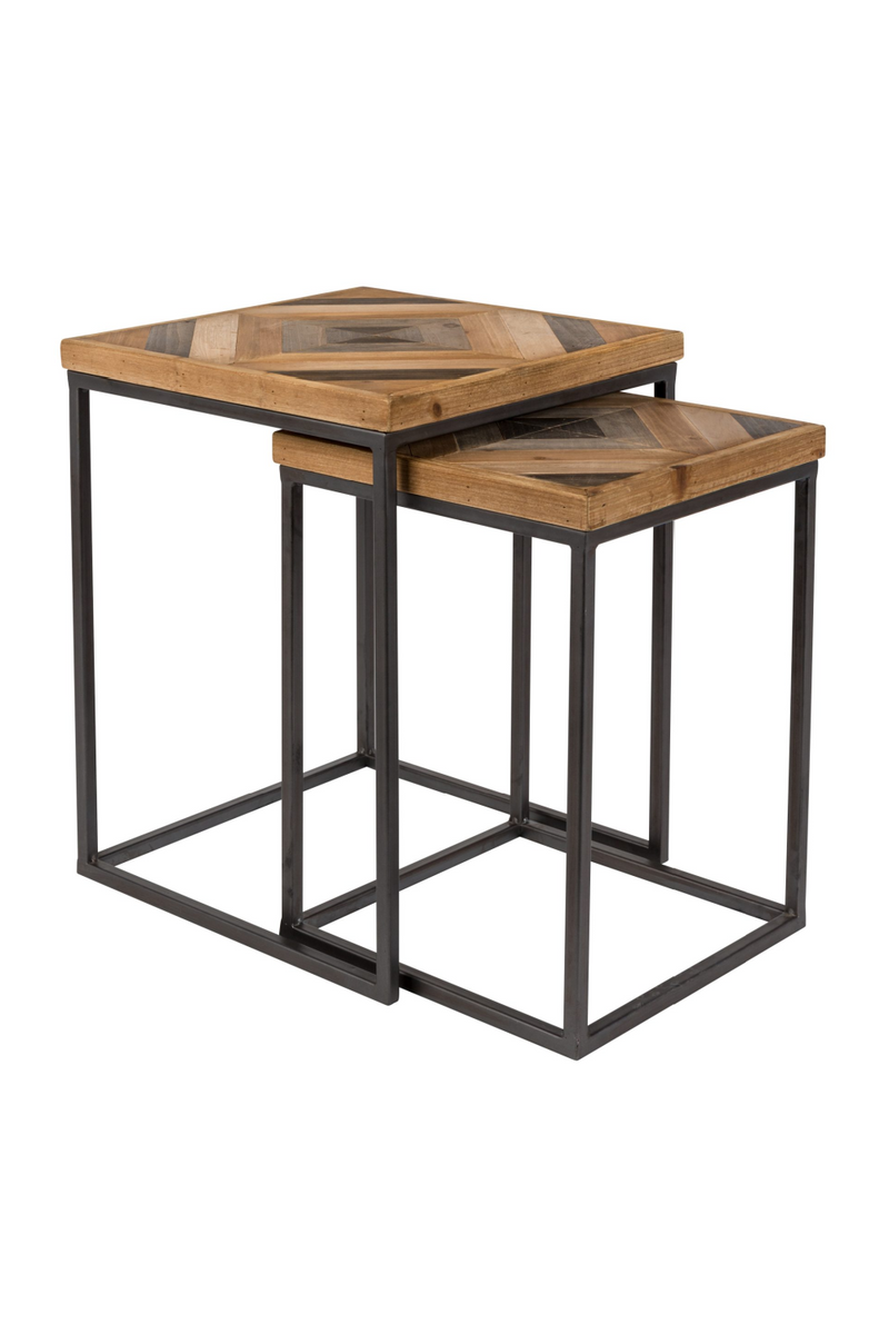 Wood Inlay Nesting Side Tables | DF Joy | WoodFurniture.com