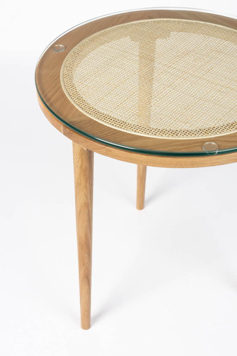 Natural Rattan Modern Side Table | DF Haru | Woodfurniture.com