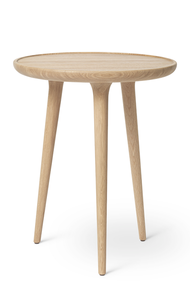Round Oak Side Table | Mater | Quality European Wood furniture