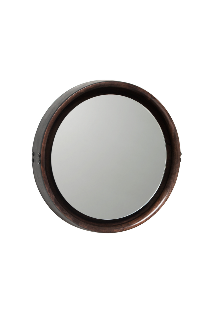 Gray Round Mirror M | Mater | Quality European Wood furniture