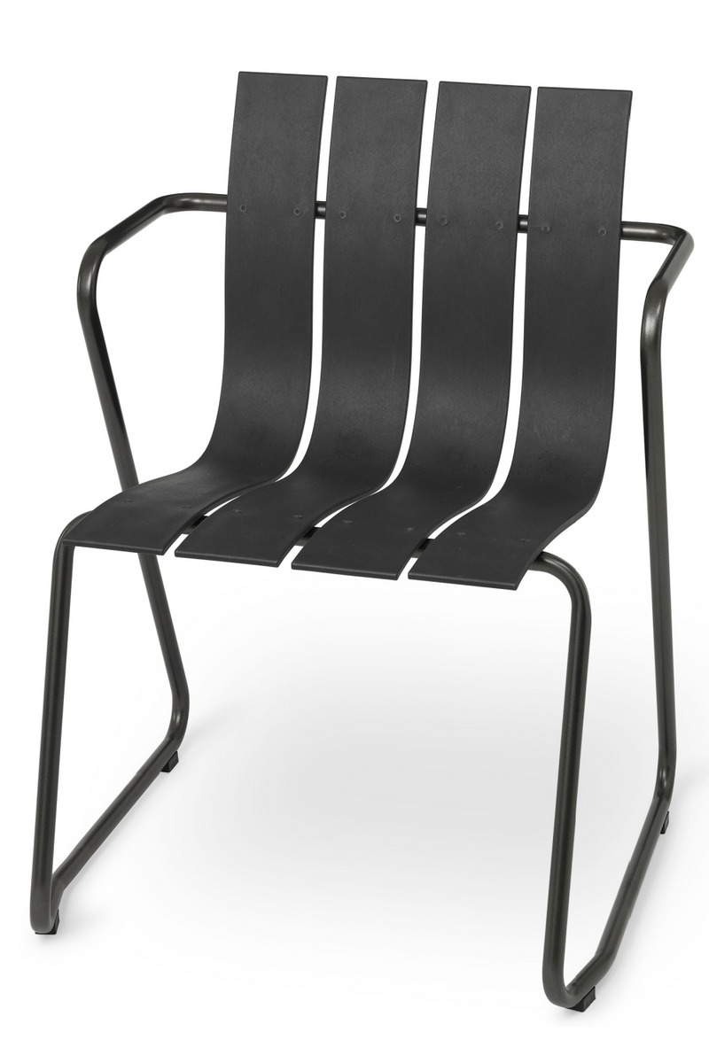 Recycled Plastic Black Outdoor Chair | Mater Ocean | Woodfurniture.com