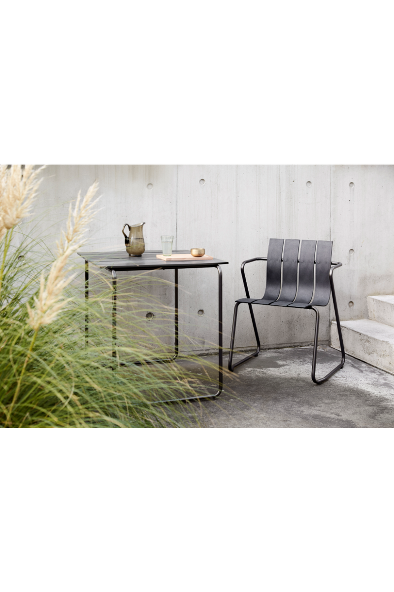 Recycled Plastic Black Outdoor Chair | Mater Ocean | Woodfurniture.com