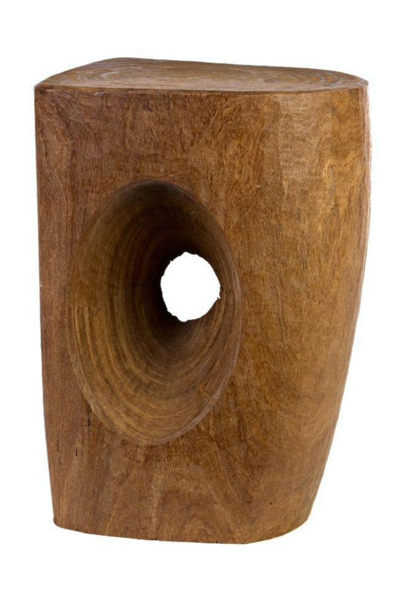 Hand Carved Wooden Stool | Pols Potten Devil's Eye | Woodfurniture.com