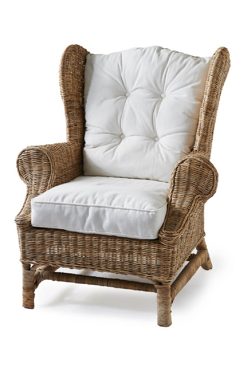 Cushioned Rattan Wing Chair | Rivièra Maison Nicolas | Woodfurniture.com