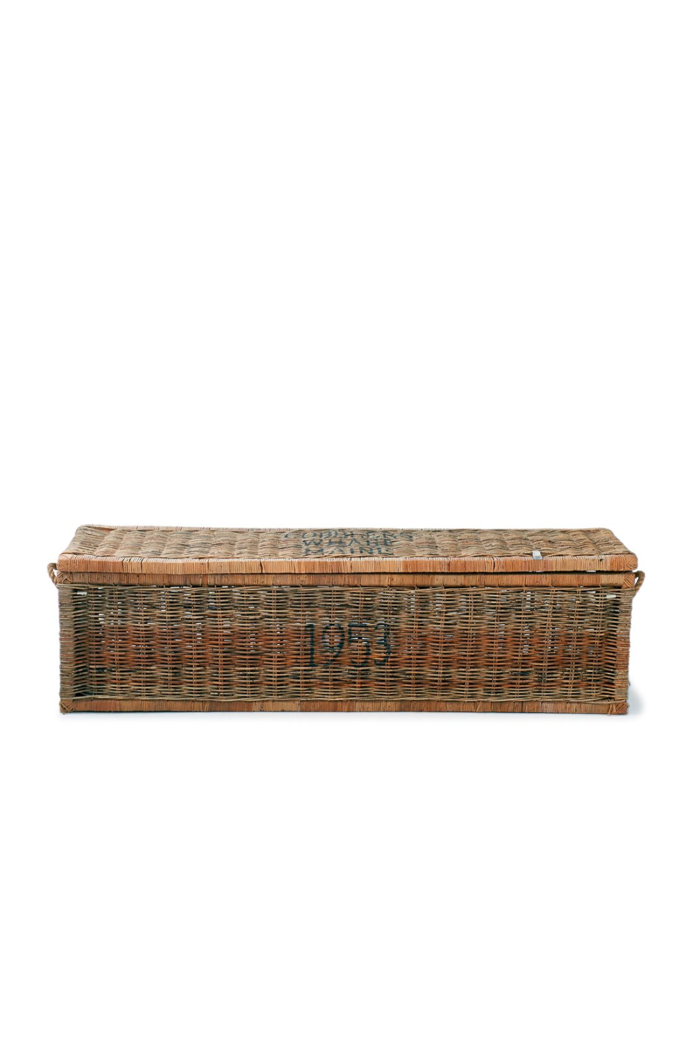 Mahogany Framed Rattan Trunk | Rivièra Maison Cobblers Wharf | Wood Furniture