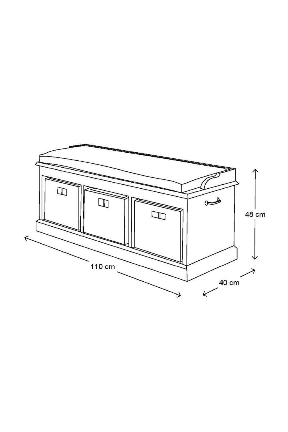 White Mahogany Storage Bench | Rivièra Maison Hyannis Port | Woodfurniture.com