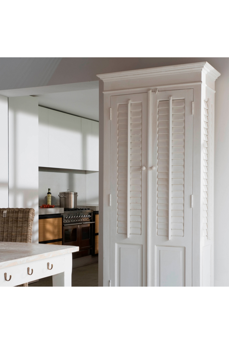 White Louvered Cabinet | Rivièra Maison New Orleans | Woodfurniture.com
