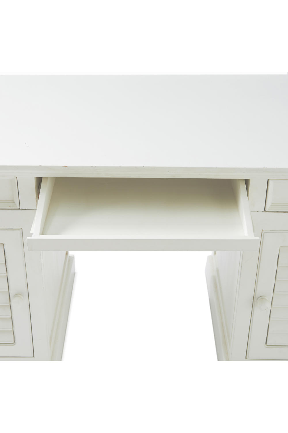 White Mahogany Mid-Century Desk | Rivièra Maison New Orleans | Woodfurniture.com