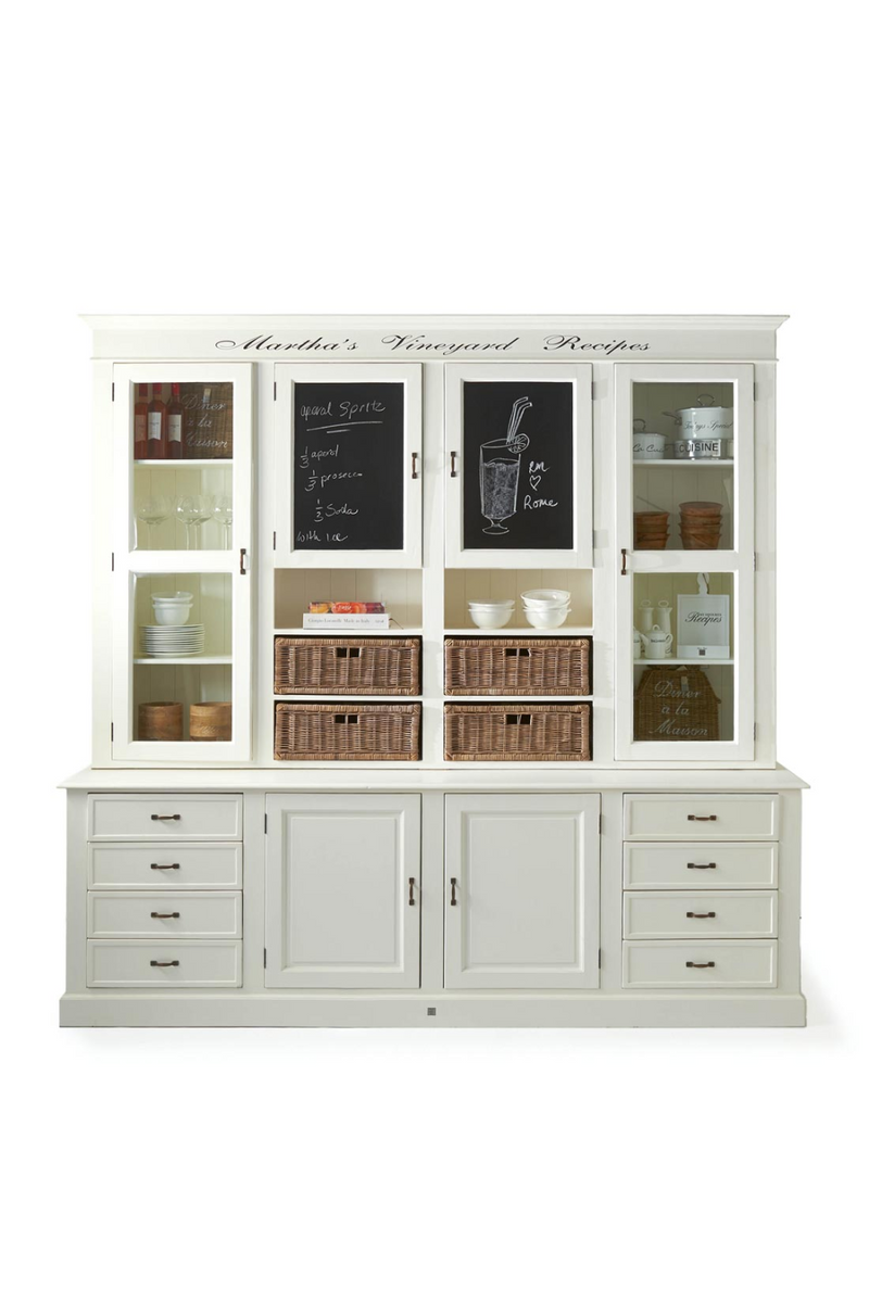 White Mahogany Kitchen Cabinet | Rivièra Maison Martha's Vineyard Recipes | Woodfurniture.com