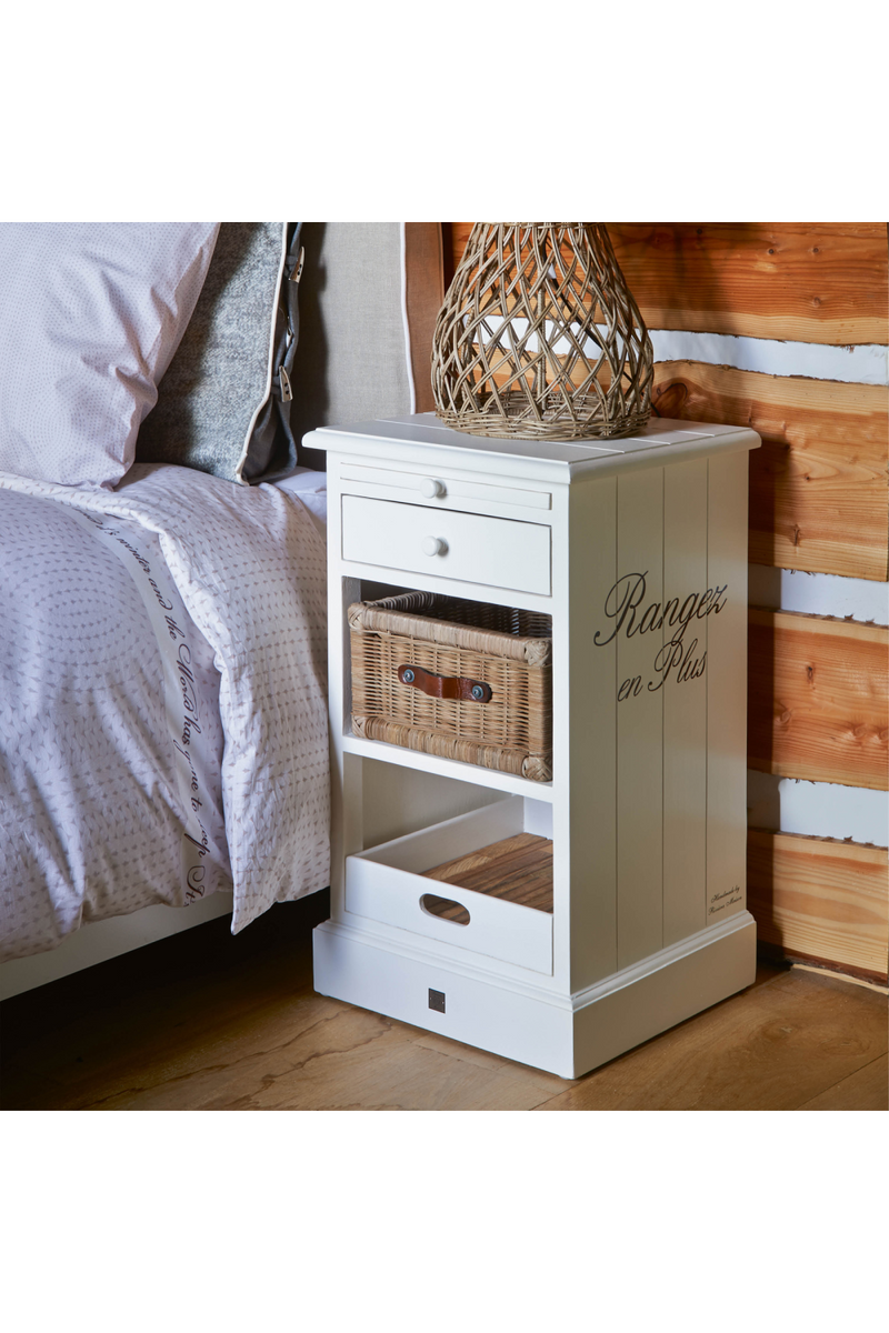 White Wooden Bed Cabinet | Rivièra Maison Rangez and Plus | Woodfurniture.com