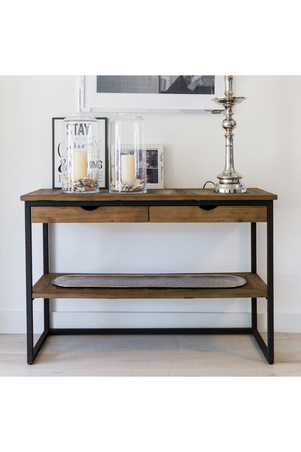 Industrial Elm Side Table | Rivièra Maison Shelter Island | Woodfurniture.com