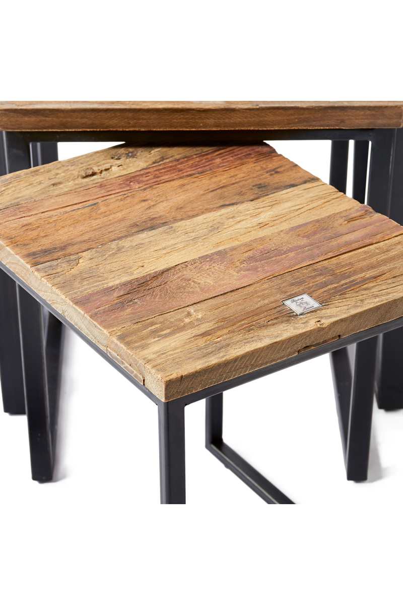 Industrial Nested Side Tables (3) | Rivièra Maison Shelter Island | Woodfurniture.com